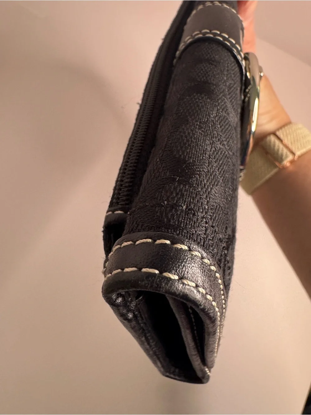 💖 #331 Coach Vintage SoHo Signature Buckle Trifold Long Wallet